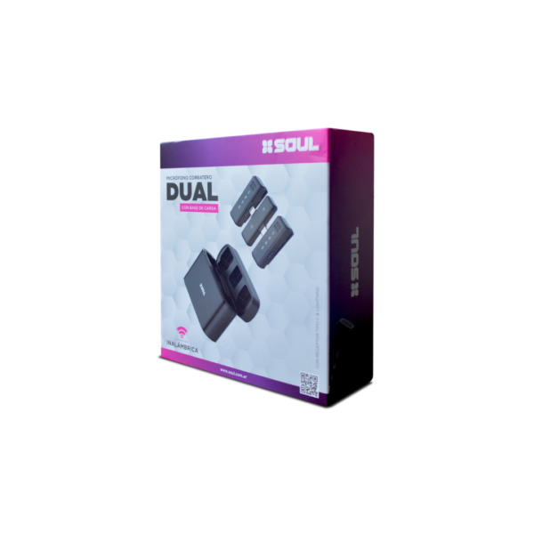 MICROFONO CORBATERO SOUL DUAL CON BASE DE CARGA