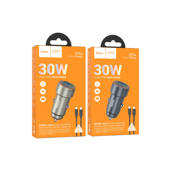 CARGADOR PARA AUTO HOCO Z57A TIPO C