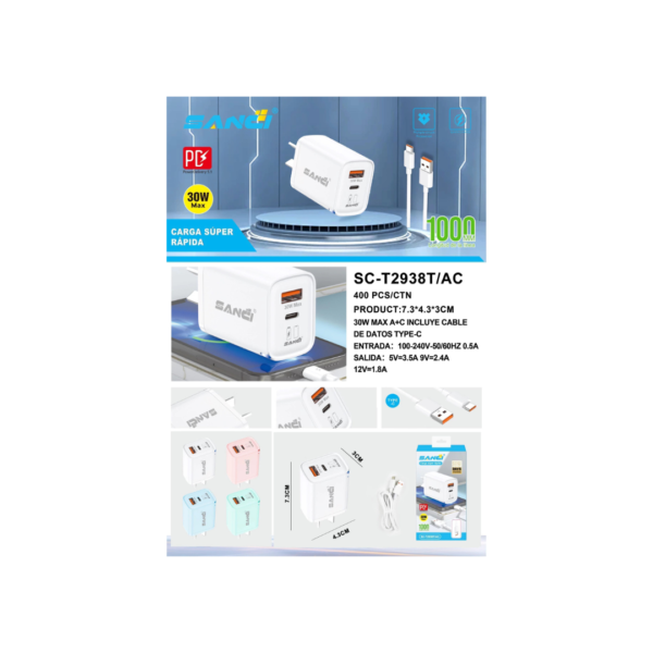 Cargador rápido 30W SANCI