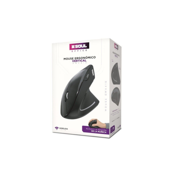 MOUSE INALAMBRICO SOUL ERGONOMICO VERTICAL (OMW410)