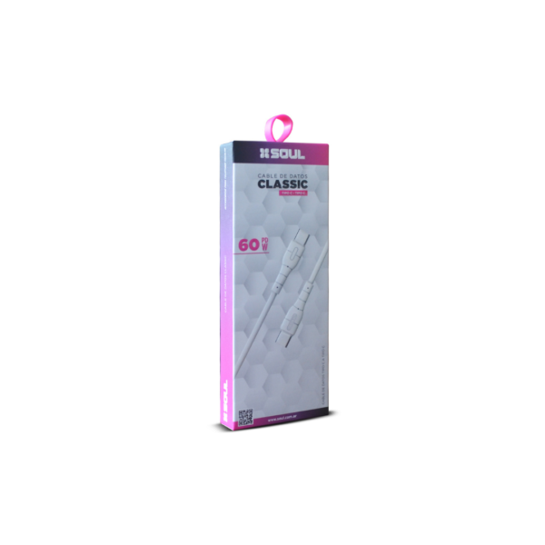CABLE SOUL 60W DOBLE TIPO-C  – 2MTS